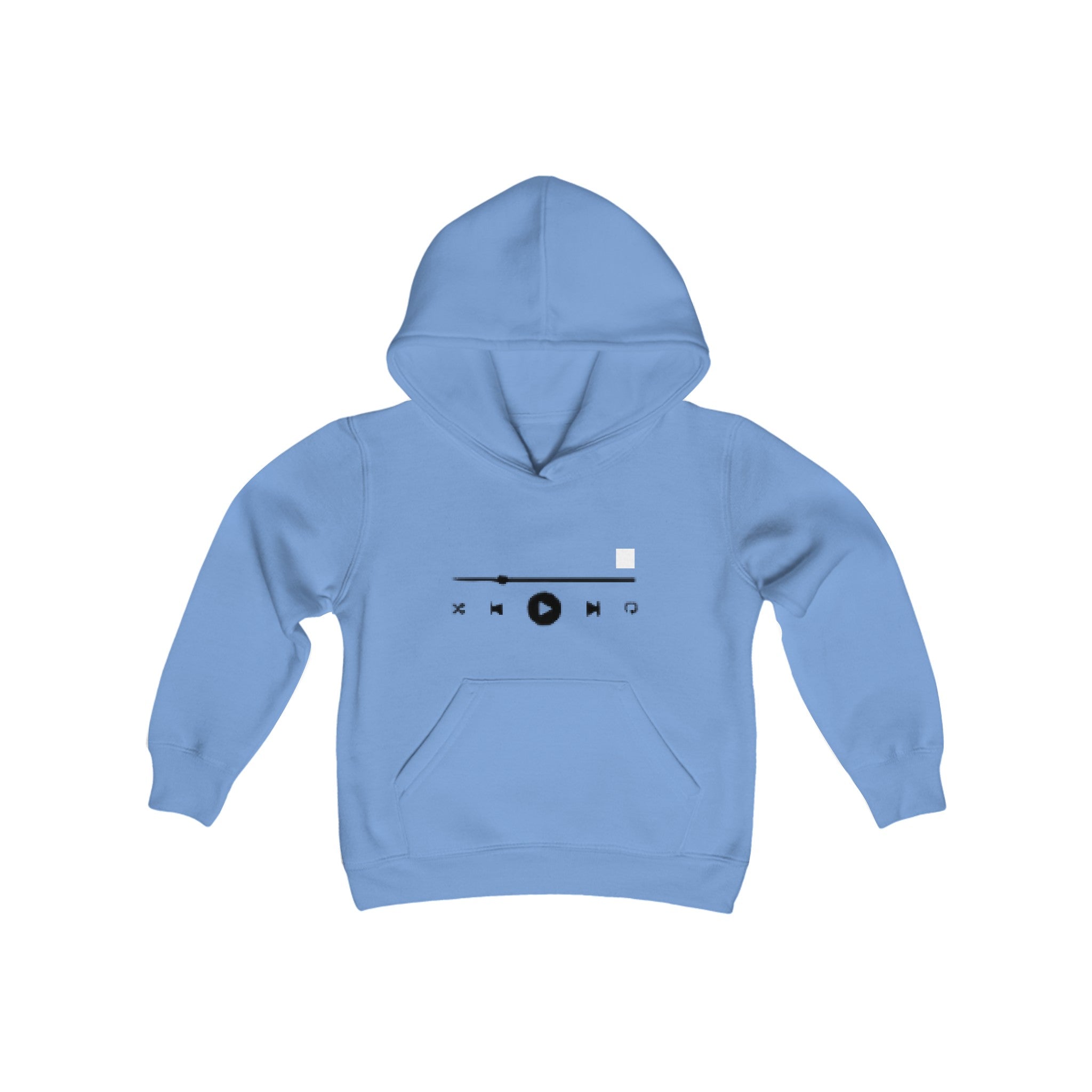 Custom image and QR code with Music player | Youth Heavy Blend Hooded Sweatshirt